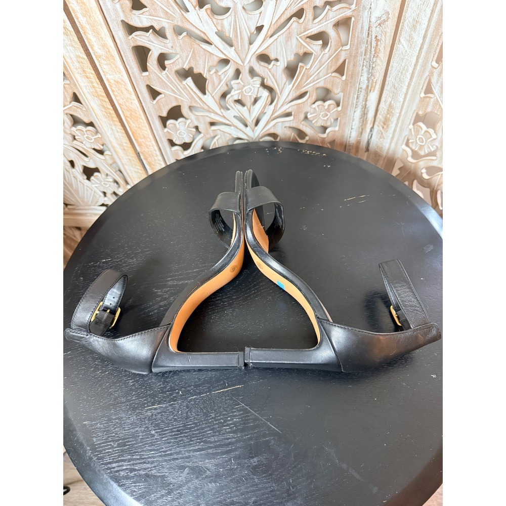 Vince Camuto Black Leather Ankle Strap Block Heel Sandals Womens 7.5 M VC-KIMINA - Picture 5 of 8